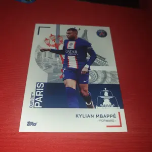 Kartu bola psg our city kylian mbappe topps 2023
