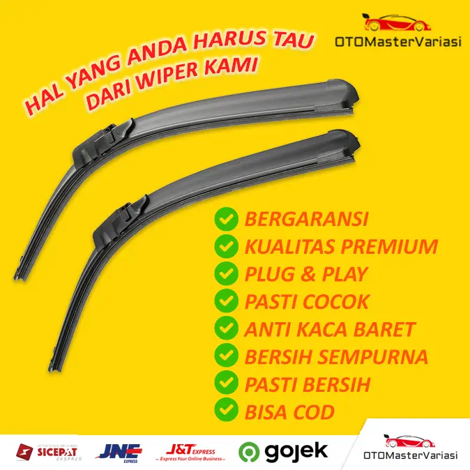 Wiper Mobil Frameless Sepasang Semua Jenis Mobil Universal Otomaster 1
