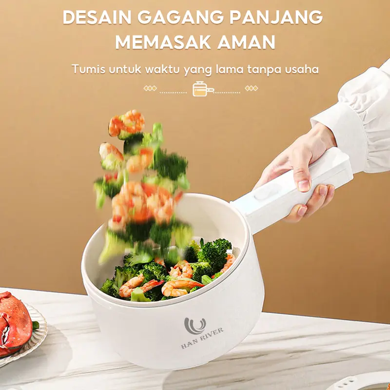 HAN RIVER panci listrik 1.5L Kompor listrik pintar Pelajar/Asrama 2