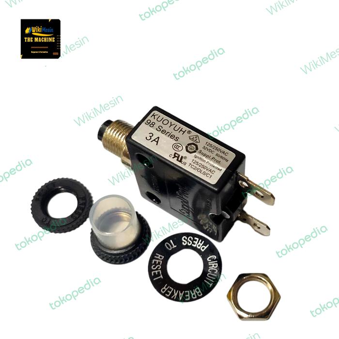 Gambar Overload Thermal Circuit Breaker Kuoyuh 3 Amper 98 Series 3A dari Overload Wikimesin Kab. Tangerang Tokopedia