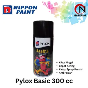 Pylox basic 300cc WARNA NIPPON PAINT BLACK MATT CLEAR GLOSS WHITE SILVER