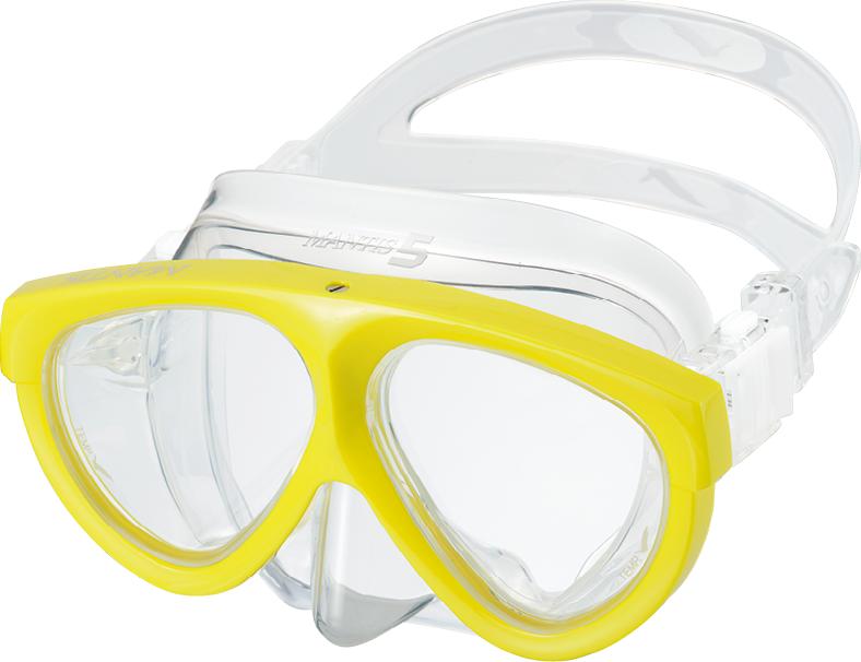 Diving Mask Gull Mantis 5 Clear Silicone Neon Shimmer