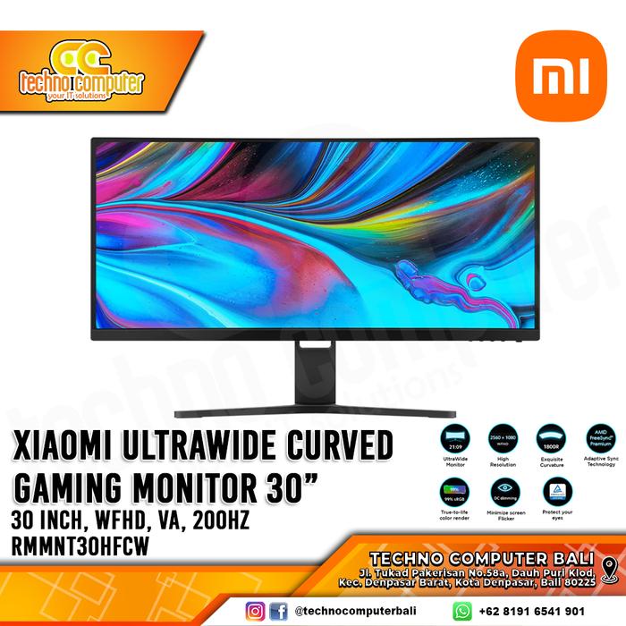 Gambar XIAOMI UltraWide 30" Curved Gaming Monitor - 30 inch WFHD 200Hz VA dari Techno Computer Bali Kota Denpasar Tokopedia