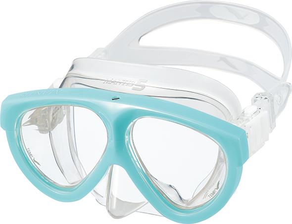 Diving Mask Gull Mantis 5 Clear Silicone Asagi Blue