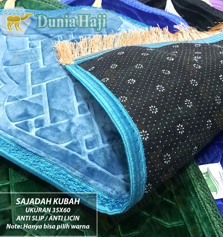 Sajadah Mini Kubah Polos Embos Kepala Anti Slip / Licin Tebal Turki 4