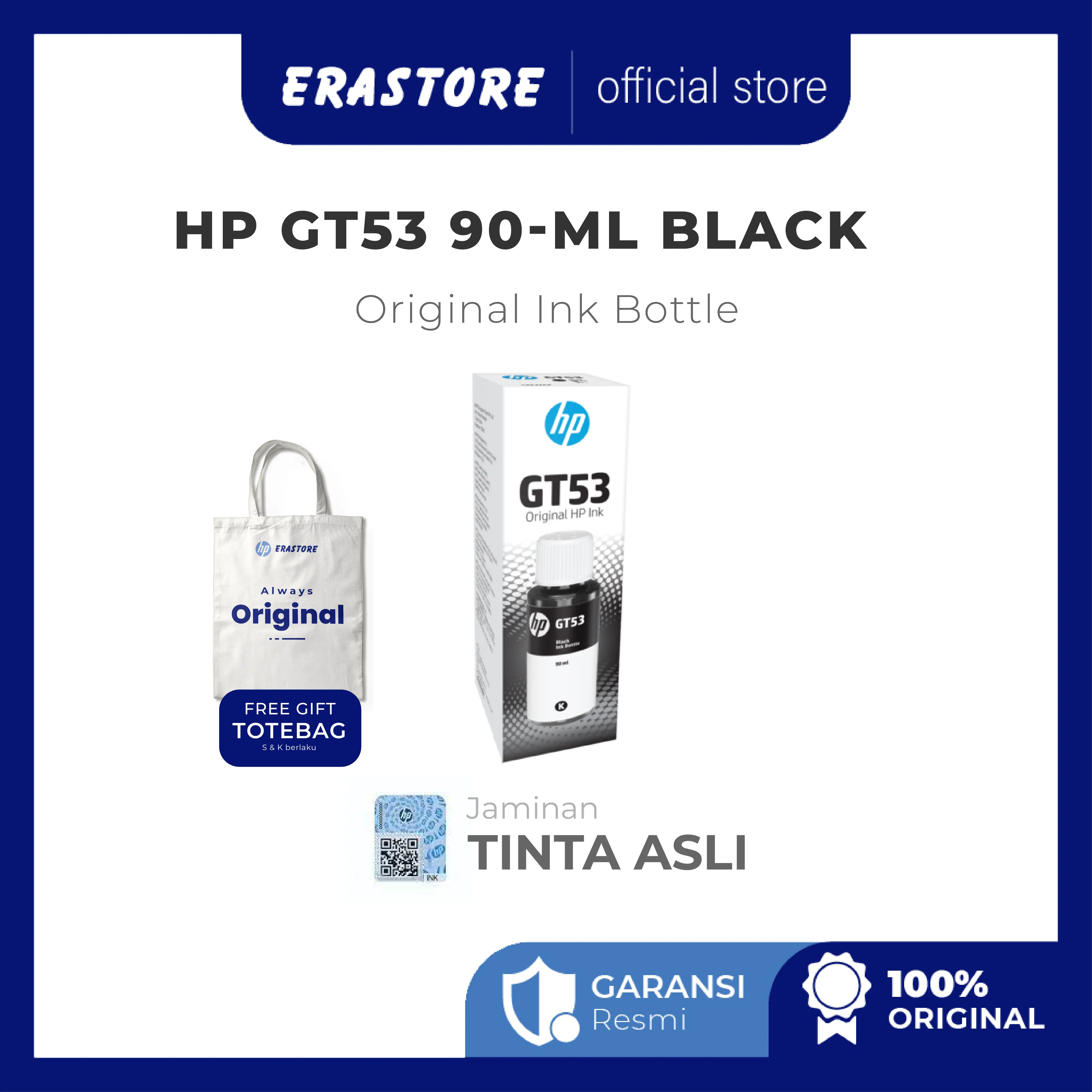 HP GT53 90-ml Black Original Ink Bottle (1VV22AA)