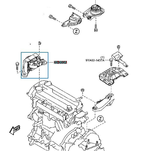 Gambar Genuine Engine Mounting Biante Non Skyativ Rubber No 3 KANAN dari Mazda Cipta Inovasi Kab. Tangerang Tokopedia