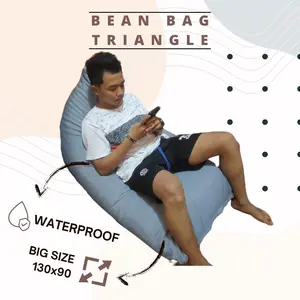 Sofa Bean Bag triangle WATERPROOF + ISI Busa size M (ANAK) by Elegance