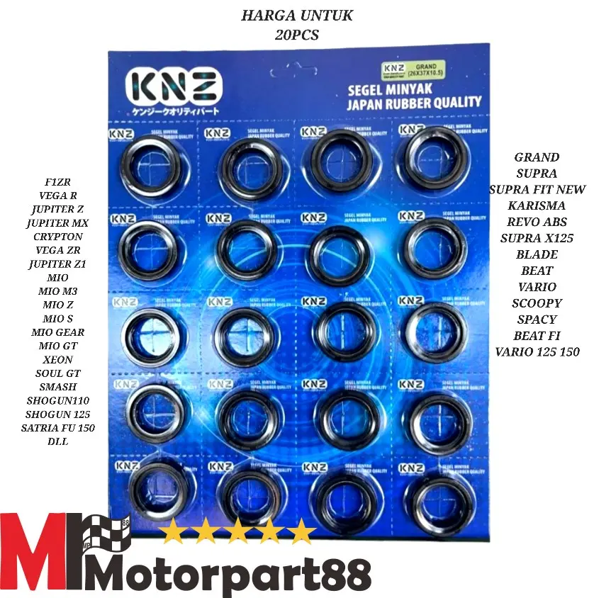 20pcs SEAL SIL AS PIPA SHOCK SOK GRAND SUPRA BEAT VARIO MIO  2PER KNZ