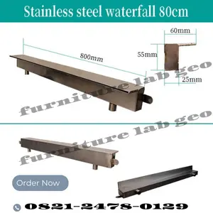 Kolam Renang Peralatan Stainless Steel Air Terjun Dinding 80 cm