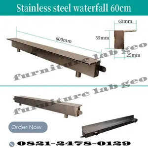 Kolam Renang Peralatan Stainless Steel  Air Terjun Dinding 60 cm