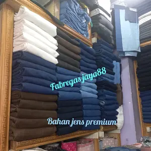 kain bahan jeans halus tebal premium washed(14oz) 125cmx150cm
