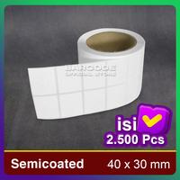 Gambar Label Printer Barcode 40x30mm - 40x30 mm - Semicoated Core Besar 3 Inc - Isi 2.000Pcs dari Barcode Store Solutions Kota Administrasi Jakarta Pusat 4 Tokopedia