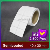Gambar Label Printer Barcode 40x30mm - 40x30 mm - Semicoated Core Besar 3 Inc - Isi 2.000Pcs dari Barcode Store Solutions Kota Administrasi Jakarta Pusat 1 Tokopedia