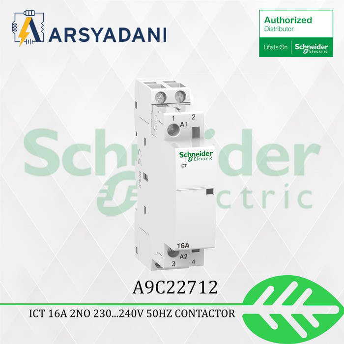 Gambar SCHNEIDER - A9C22712 - ICT 16A 2NO 230..240VAC 50HZ CONTACTOR - MCB dari arsyadani.id Kota Administrasi Jakarta Pusat Tokopedia