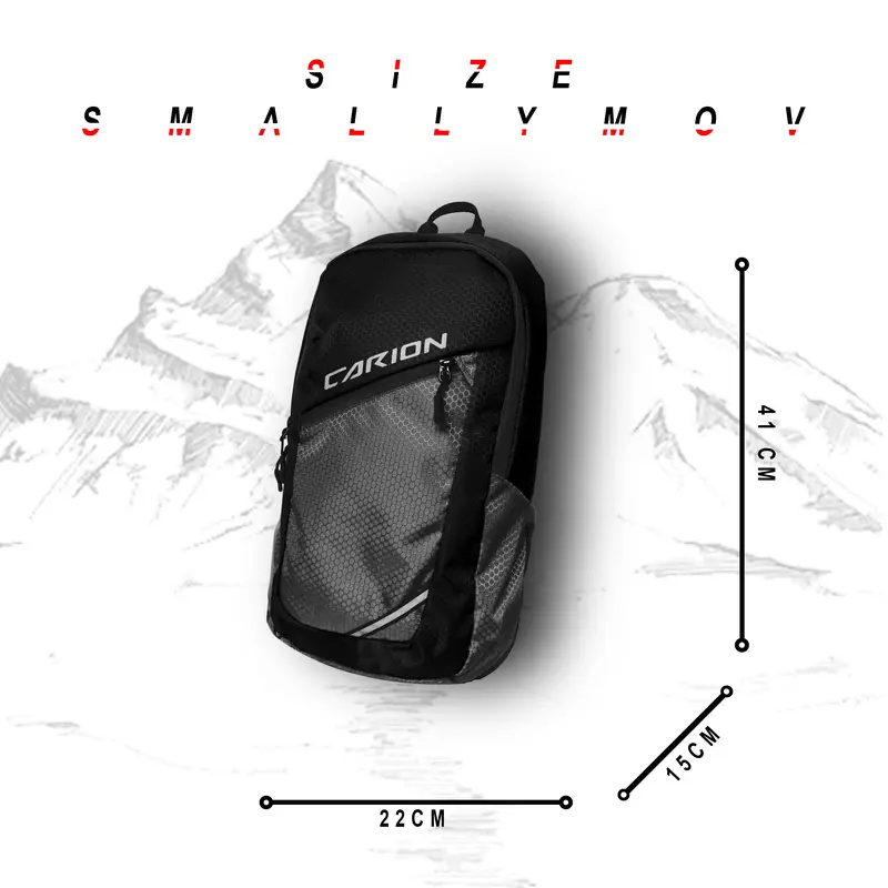SMALLY BAG BLACK Tas ransel  sekolah outdoor traveling laptop 10 liter 5
