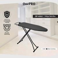 Gambar Meja Setrika Lipat Baju Onepro OP-A062 / Alas Gosok Duduk Berdiri - Hitam dari Liveo Household Kota Administrasi Jakarta Utara 1 Tokopedia