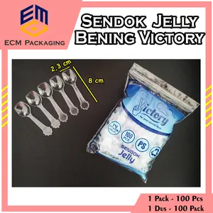 SENDOK JELLY VICTORY BENING WARNA 100PCS