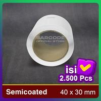 Gambar Label Printer Barcode 40x30mm - 40x30 mm - Semicoated Core Besar 3 Inc - Isi 2.000Pcs dari Barcode Store Solutions Kota Administrasi Jakarta Pusat 3 Tokopedia