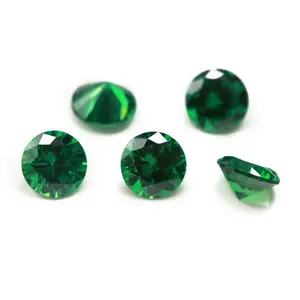 AAA Green Permata Cubic Zirconia Round Quality Original