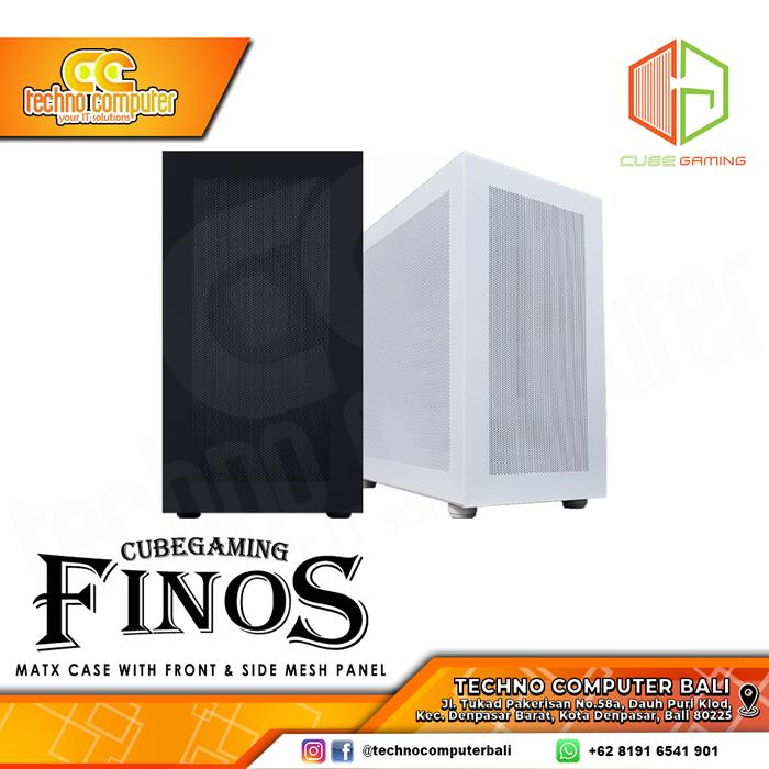 Gambar CASING CUBE GAMING FINOS - Mid Tower mATX Case Mesh dari Techno Computer Bali Kota Denpasar Tokopedia