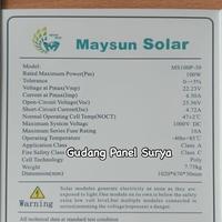 Gambar Solarcell/Panel Surya 100WP Poly GH Maysun Bonus Packing Kayu dari Gudang Panel Surya Kota Administrasi Jakarta Barat 4 Tokopedia