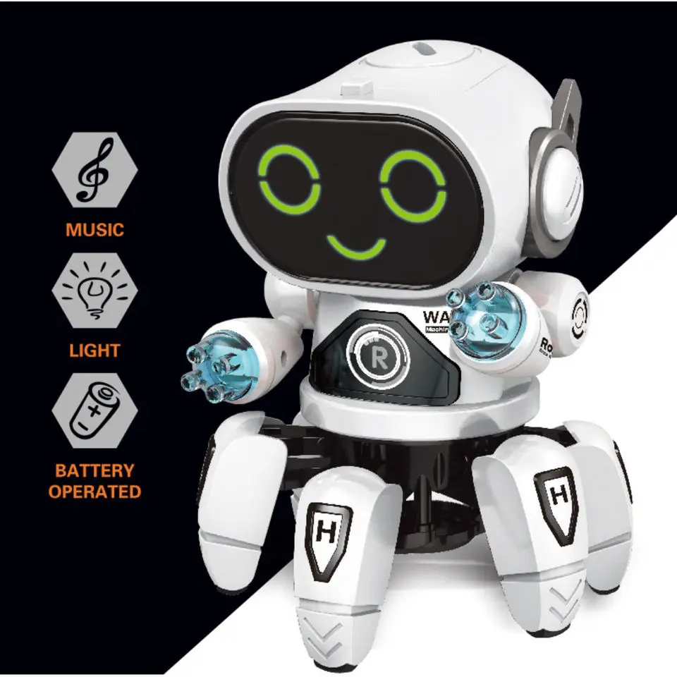Robot AI Emo Pet Mainan Robot Anak Lucu Dancing Music Colorful Light