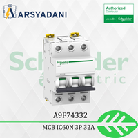 Gambar SCHNEIDER - A9F74332 - MCB  IC60N 3P 32A 6kA C curve - 1pcs dari arsyadani.id Kota Administrasi Jakarta Pusat 1 Tokopedia