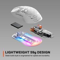 Gambar MOUSE GAMING STEELSERIES AEROX 3 Snow 2022 Edition - Gaming Mouse dari Techno Computer Bali Kota Denpasar 2 Tokopedia