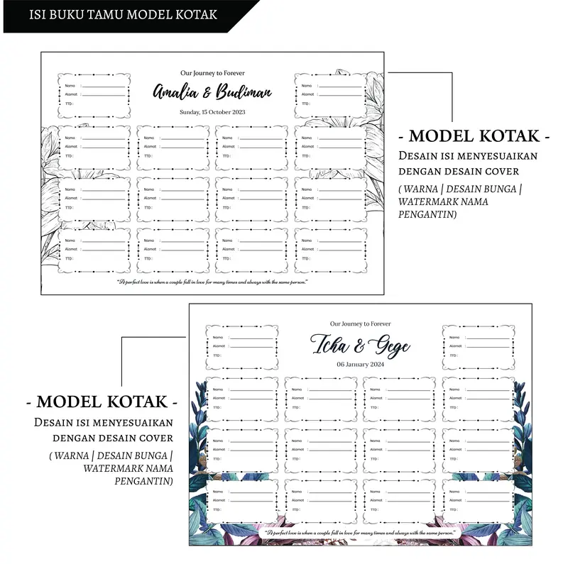 buku tamu undangan hardcover guest book pernikahan DSS 11 4