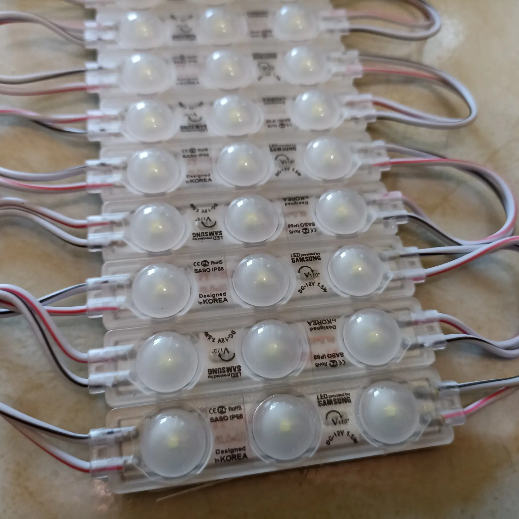 Modul LED SASO Samsung 2835 12V 1.5W Doff IP68 Putih