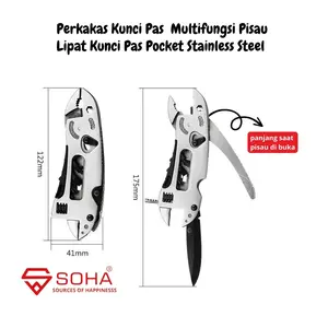 TK-16 Pisau Lipat Kunci Pas Perkakas Knife Wrench Plier Multifungsi
