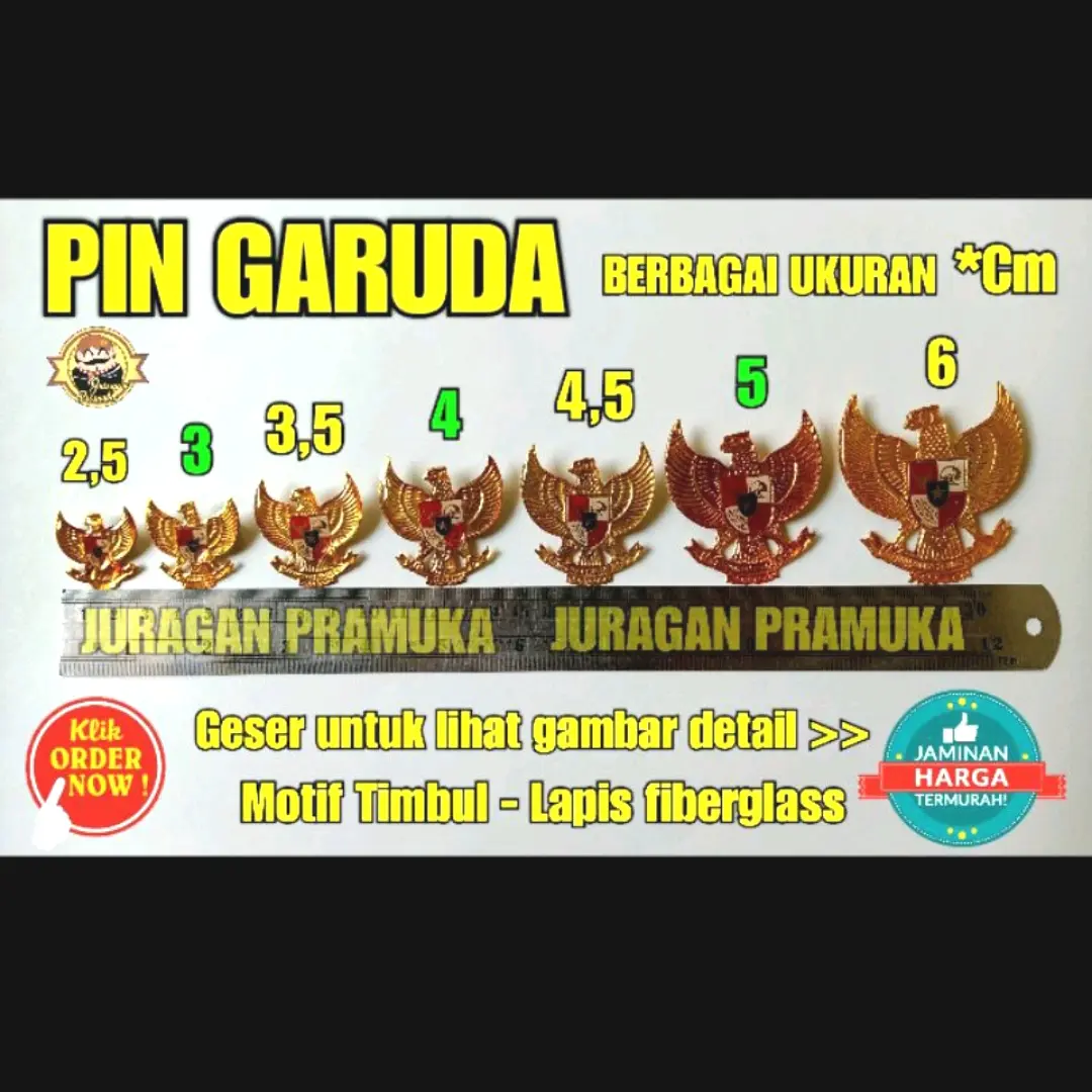 PIN GARUDA BERBAGAI UKURAN  (2,5) (3) (3,5) (4) (4,5) (5) (6)