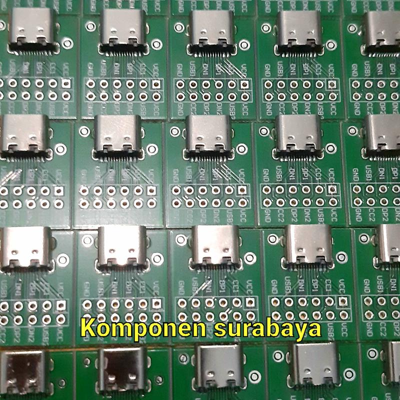 PCB type C to Dip | soket TYPE C TO PCB 12 pin 3