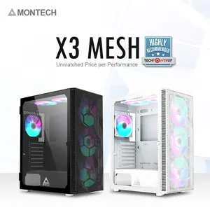MONTECH X3 MESH - Tempered Glass Gaming Case With 3 Fan Included
