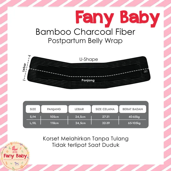 NATURAL MOMS KORSET MELAHIRKAN BAMBOO CHARCOAL 4