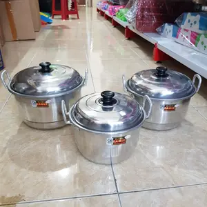 Panci Dandang Kukusan Alumunium 20cm,22cm,24cm,26cm