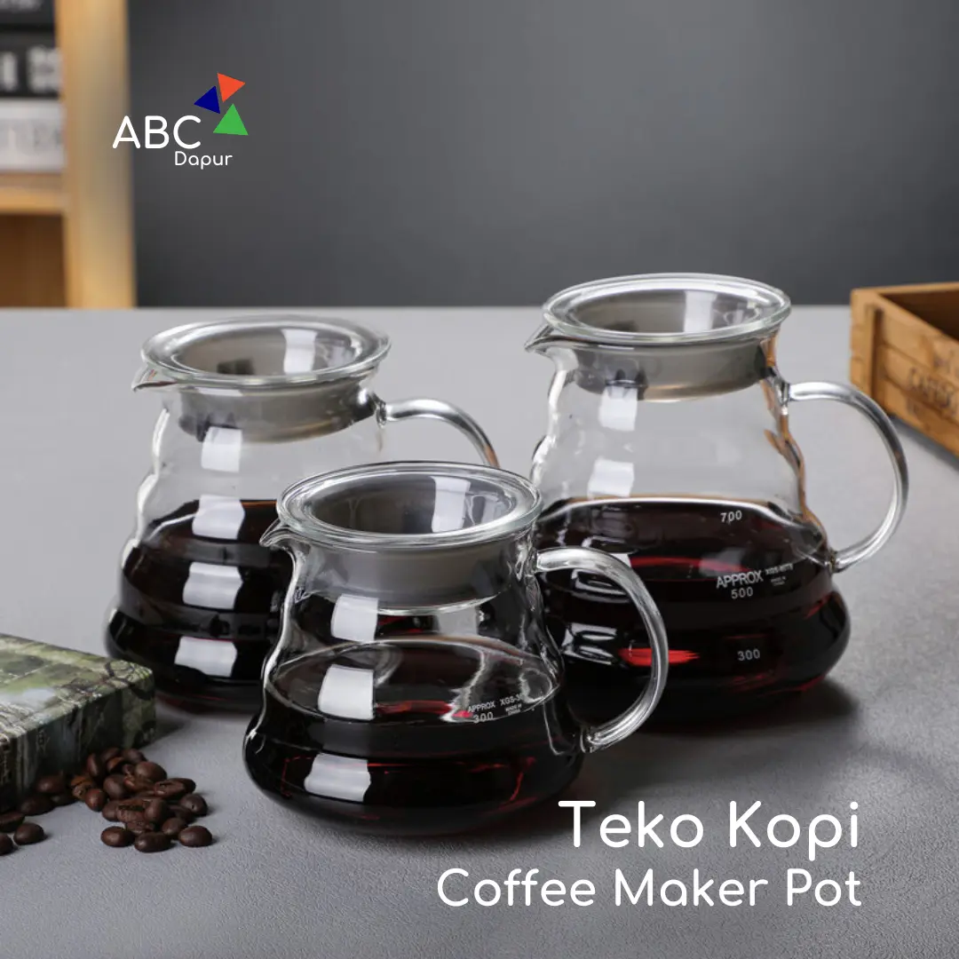 Coffee Maker Pot V60 Drip Kettle Teko Kaca Kopi Barista