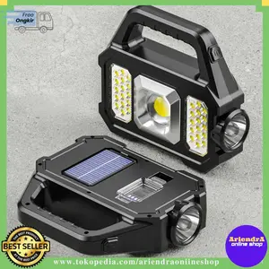 Lampu LED Senter Camping Solar Power Rechargeable COB