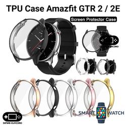 LvBu Cover Compatibile con Amazfit GTR 2, Flessibile TPU Protezione completa con Pellicola Protettiva Antigraffio Protezione Schermo per Amazfit GTR 2, trasparente+nero+grigio