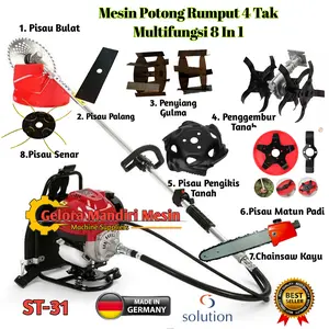 Mesin Potong Rumput 4 Tak Multifungsi Starke Mesin Honda 8 Mata Pisau