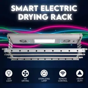 Jemuran Baju Lipat Pengeringan Disinfeksi  Jemuran Langit Plafon Atap