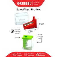Gambar GREEBEL SHARPENER 117 BLISTER (2 PCS/SET) / Rautan Anak Serutan Lancip dari GREEBEL_NEW Kota Administrasi Jakarta Barat 2 Tokopedia