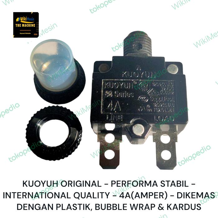 Gambar Overload Thermal Circuit Breaker Kuoyuh 4 Ampere 88 Series 4A dari Overload Wikimesin Kab. Tangerang Tokopedia