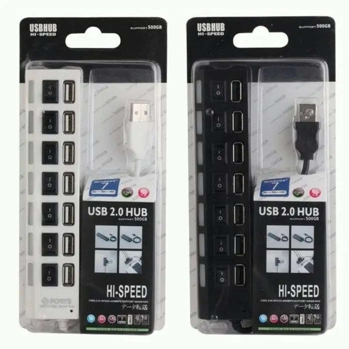USB Hub 7 Port ON OFF / 7 Port Saklar USB 2.0 Hi Speed 0