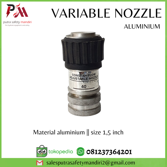 Gambar VARIABLE NOZZLE SPRAY PEMANCAR SELANG PEMADAM ALUMINIUM 1.5 2 2.5 INCH dari Putra safety mandiri 2 Kota Administrasi Jakarta Utara 4 Tokopedia