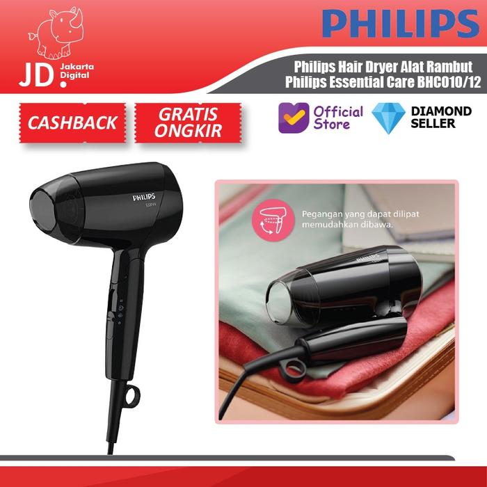 Gambar Philips Hair Dryer Alat Rambut Philips Essential Care BHC010/12 Pengering Rambut Hairdryer - Hitam dari Jakarta Digital 8 Kota Administrasi Jakarta Pusat 5 Tokopedia