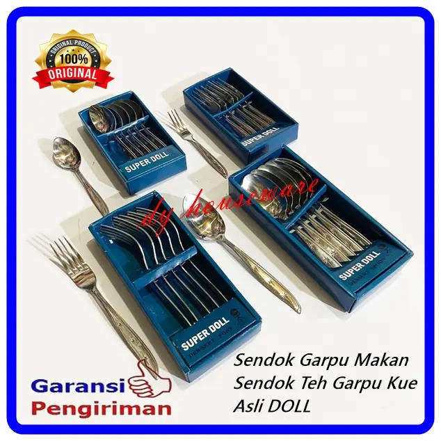 Sendok Makan Super Doll Stainless Steel 403 (ASLI) Per 6 Pcs 1/2 Lusin 0