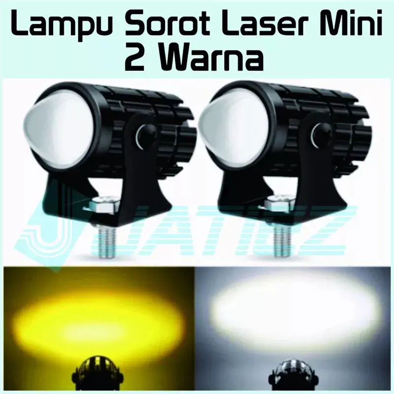 LAMPU TEMBAK LASER LED MINI 2 WARNA-LAMPU TEMBAK SOROT FOGLAMP NO KIPAS