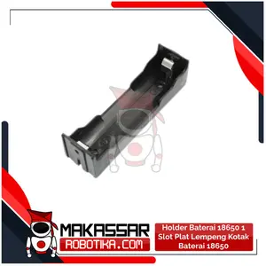 Holder Baterai 18650 1 Slot Plat Lempeng Kotak Baterai 18650